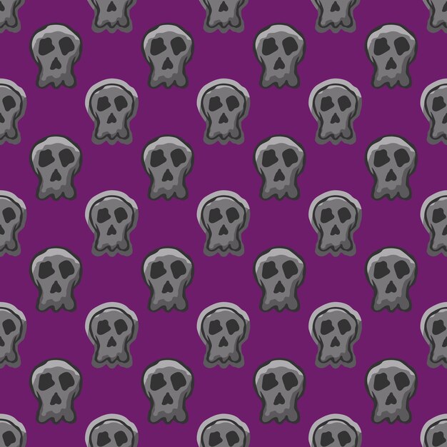 Skull seamless pattern for halloween wallpaper