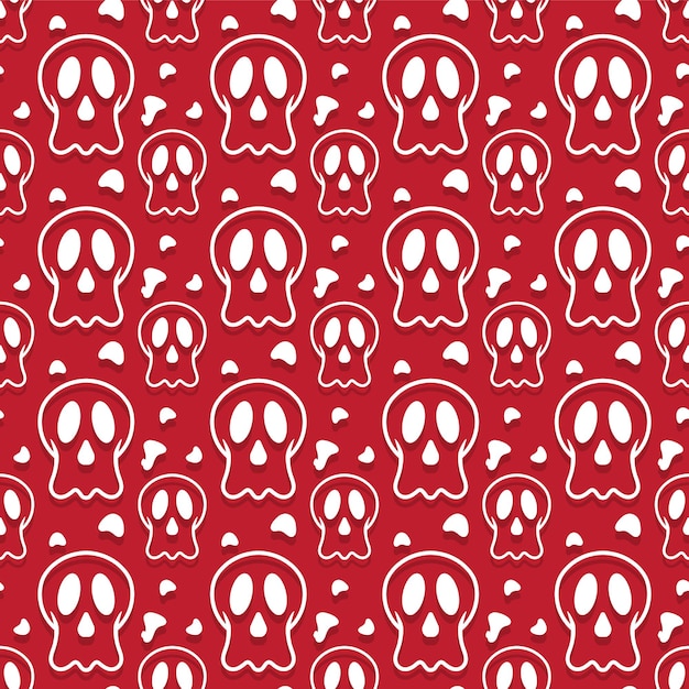 Skull seamless pattern for halloween wallpaper