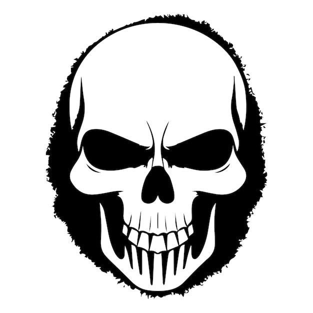 Vector skull silhouette design