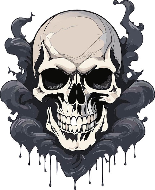 a skull and a skull are on a white background