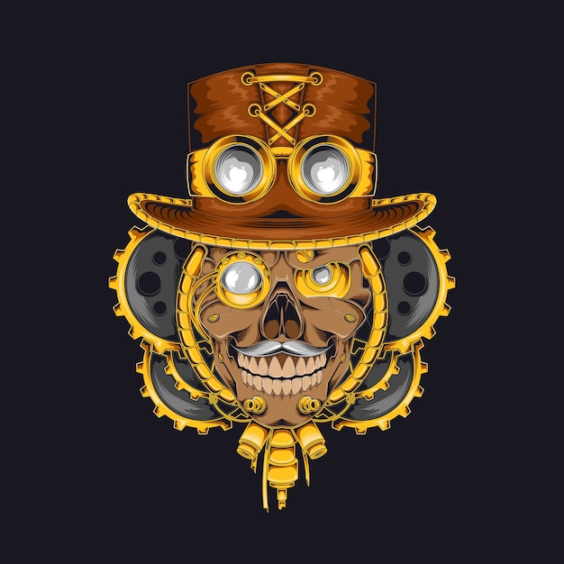 Skull Steampunk  Illustration