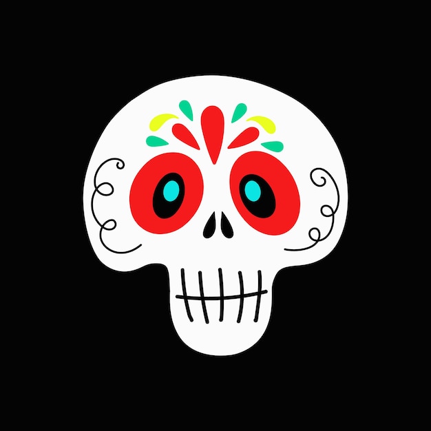 Skull stickers vector design