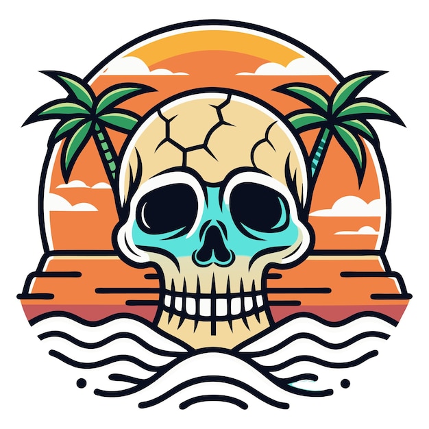 skull t shirt design for summer