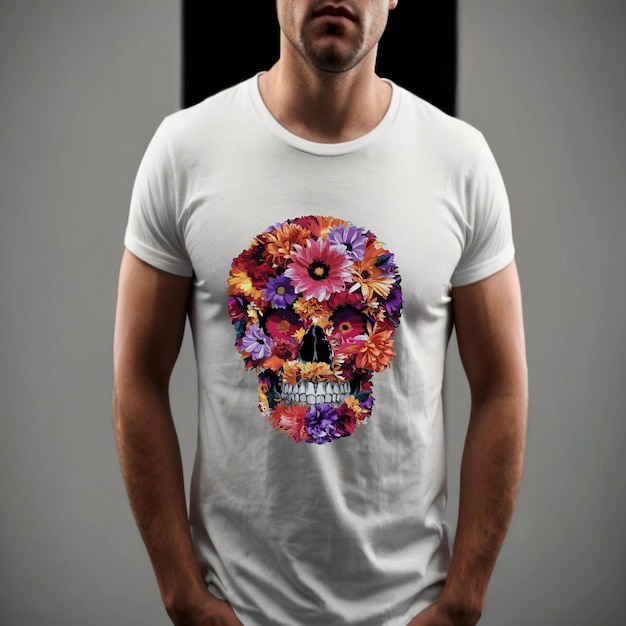 skull T shirts design vector