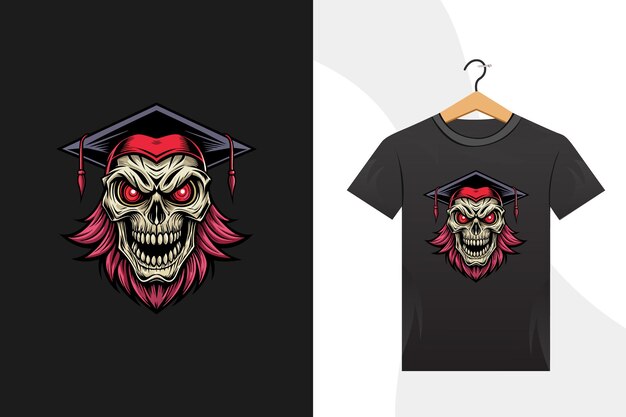 Vector skull tshirt design