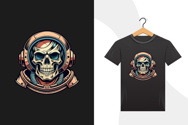 Vector skull tshirt design