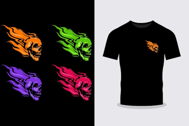 Skull tshirt print Vectors Illustrations