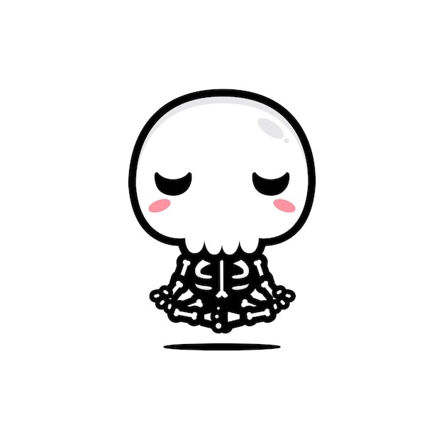 skull vector design pose meditation