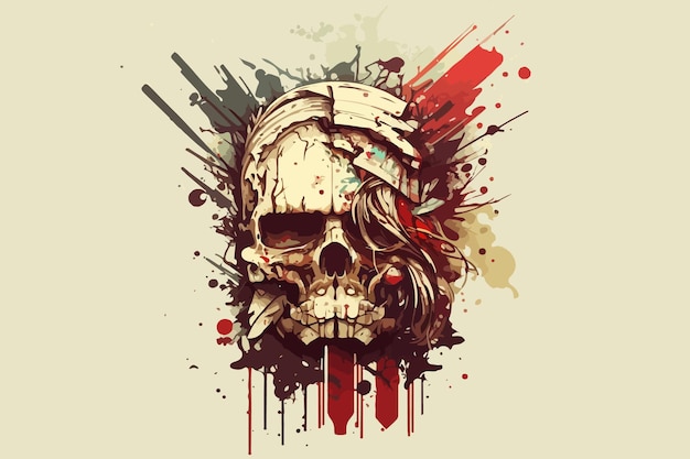 Skull vector illustration for tshirt