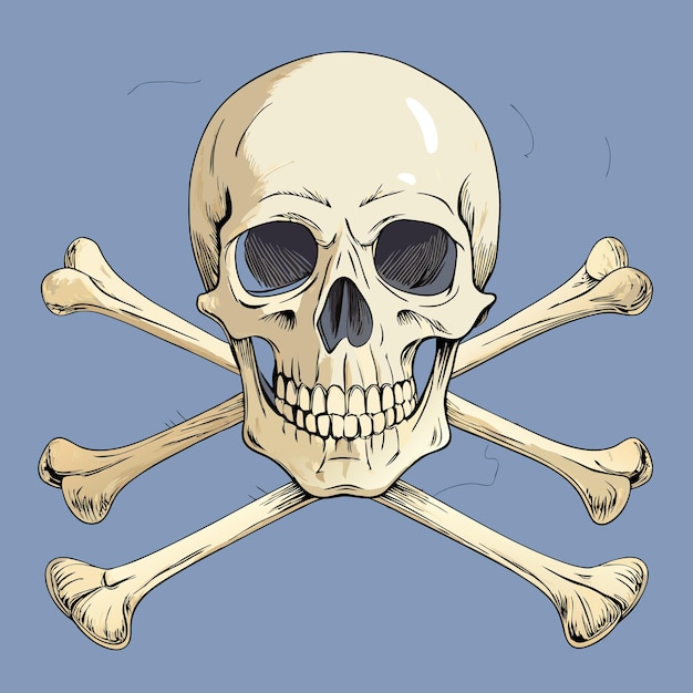 a skull with a crossbones on it and a skull with the words the word on it