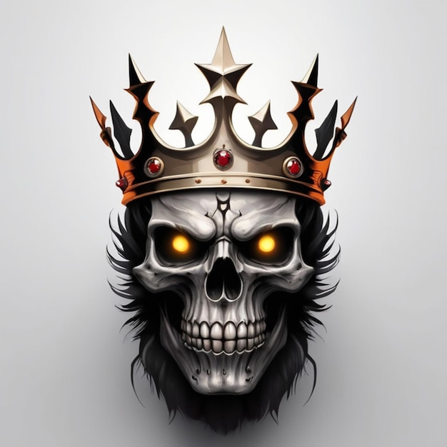 Skull with kings crown