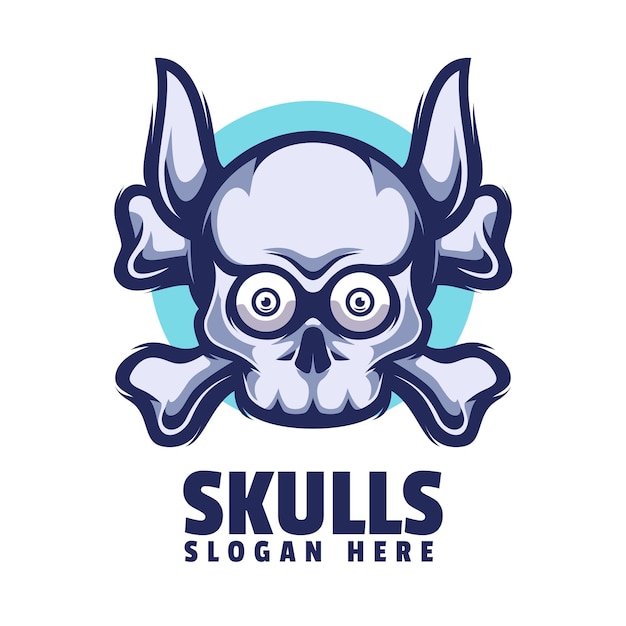 A skull with a skull and bones logo for a company called skulls.