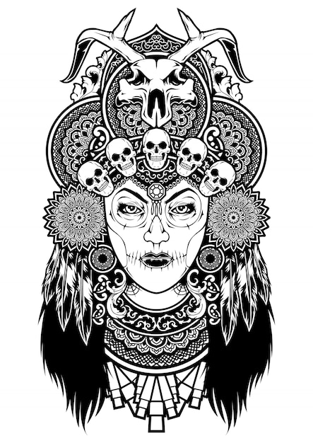 Skull women voodoo