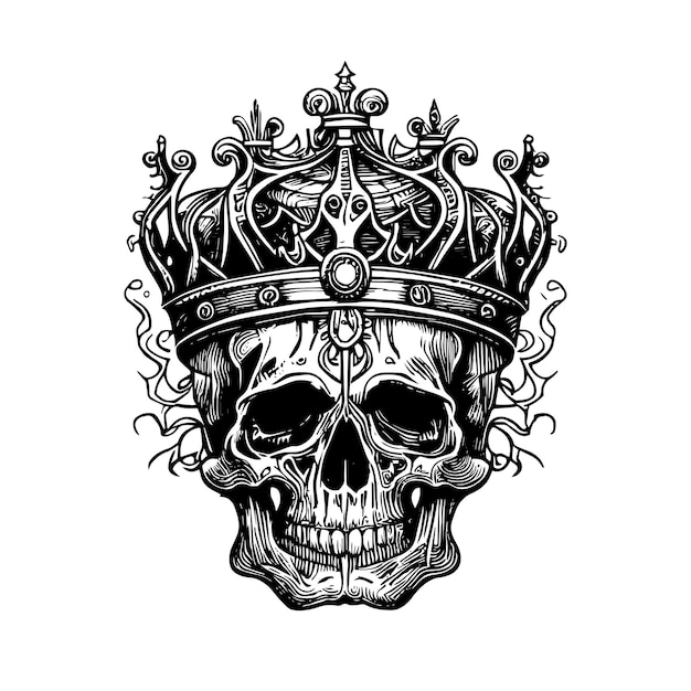 Skulls and Crowns illustration King of Death Unveiling the Mysterious Symbolism