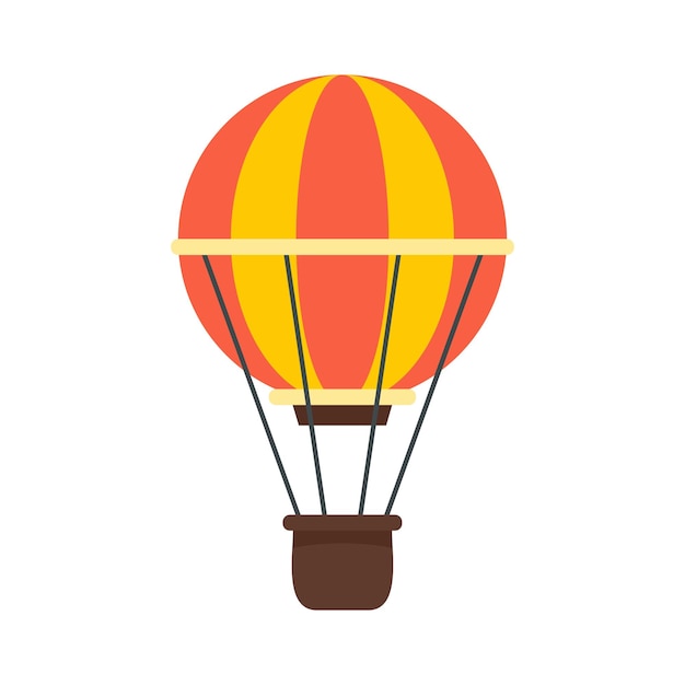 Sky air balloon icon Flat illustration of sky air balloon vector icon isolated on white background