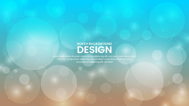 Sky Blue Style Bokeh Background Design Vector illustration