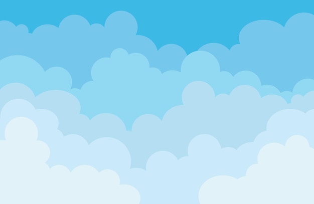 Sky and Clouds Background Isolated Object Stylish design with a flat cartoon poster flyers po