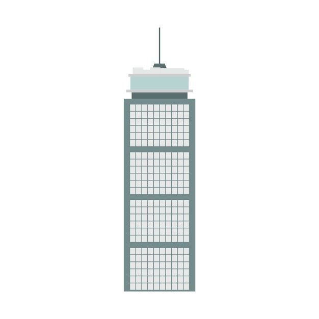 Vector skycraper tower boston building vector