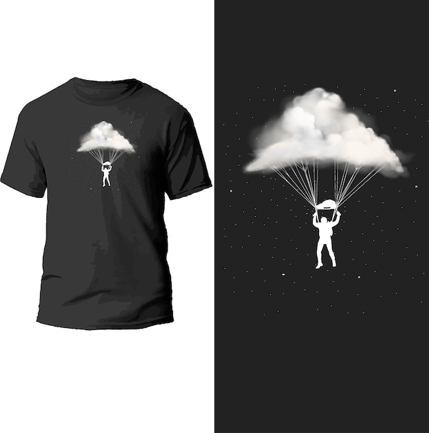 skydiving t shirt design.