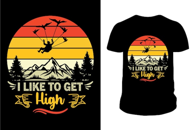 skydivingtshirtdesignvector