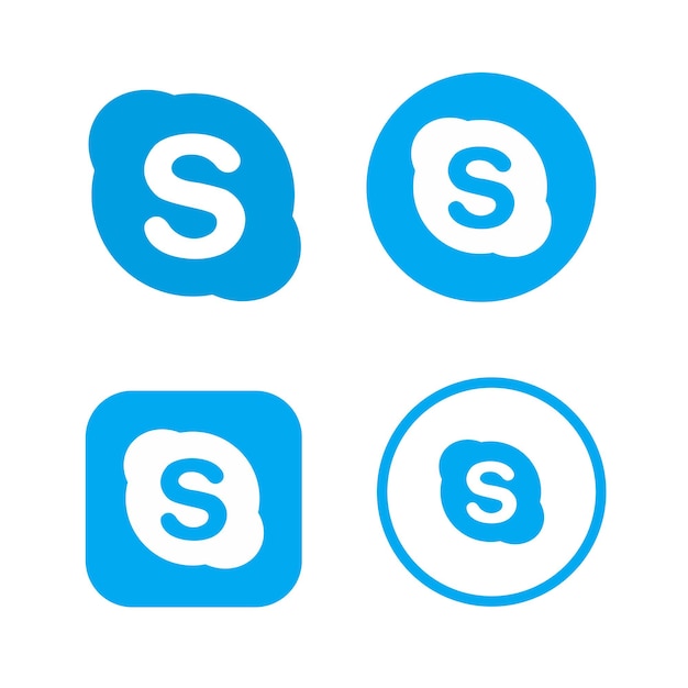 Skype Icon, Logo Set Free Vector