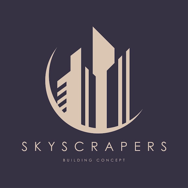 Skyscraper Logo Design Concept Vector