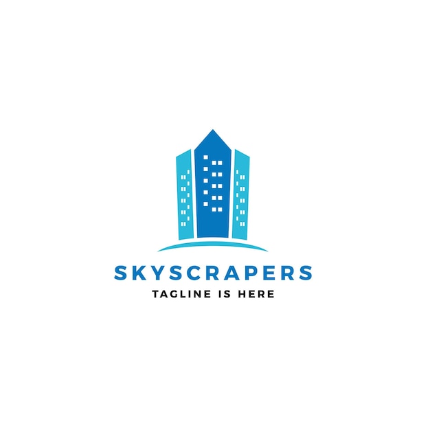 Skyscrapers logo vector icon illustration