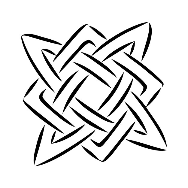 Slavic amulet vector sketches the sign of svarog