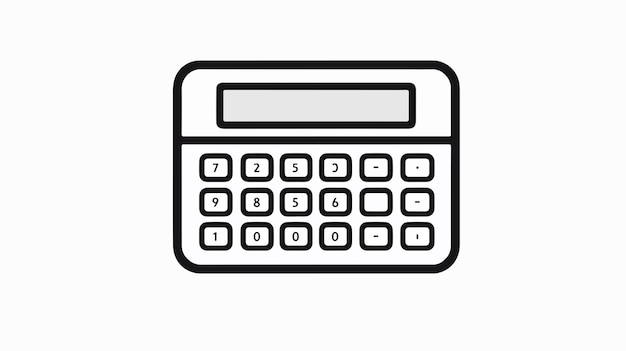 Sleek Black Calculator Icon for Business Professionals