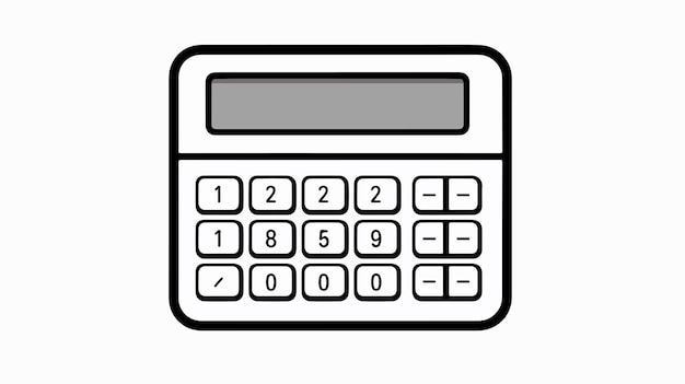 Sleek Black Calculator Icon for Business Professionals