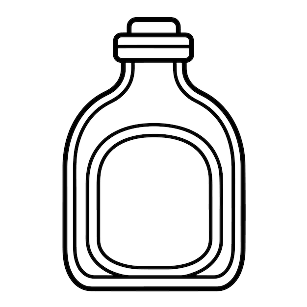 Sleek bottle outline icon in vector format for versatile designs