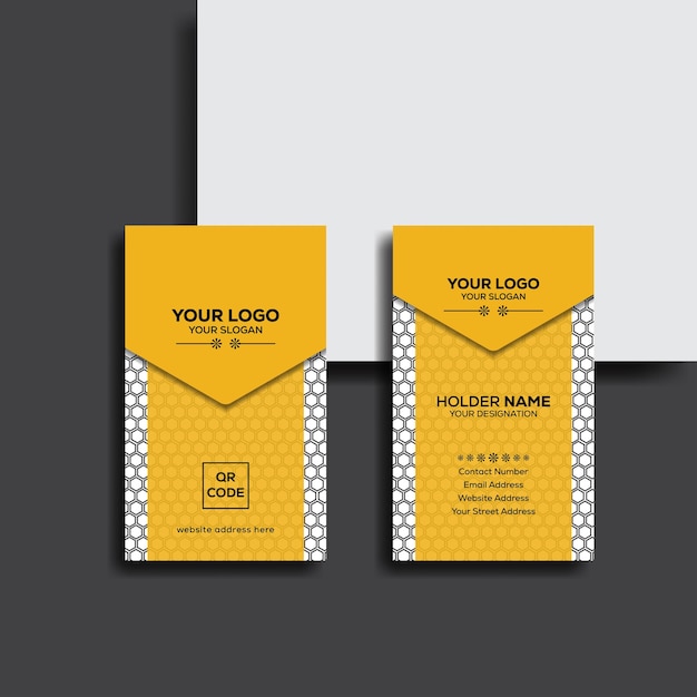 Vector sleek business card with geometric patterns for modern professionals