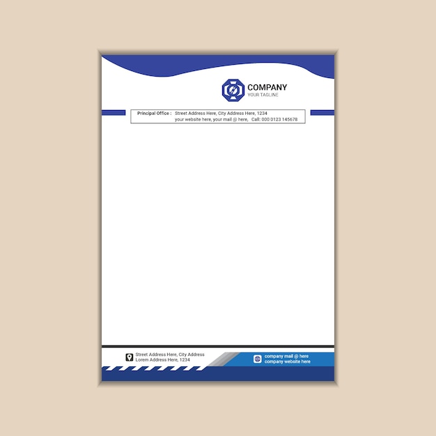 Sleek and Contemporary Business Letterhead Template