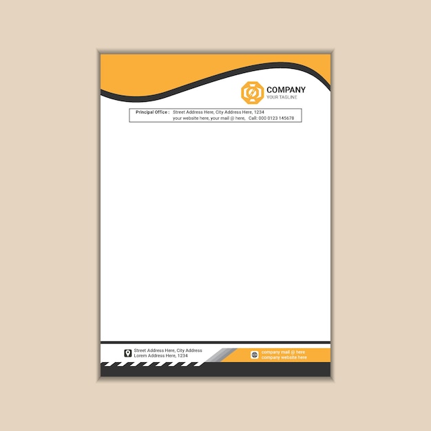 Sleek and Contemporary Business Letterhead Template