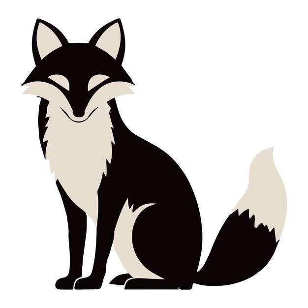 Vector sleek fox silhouette vector illustration eps vector file