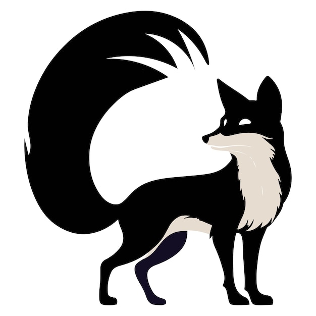 Vector sleek fox silhouette vector illustration eps vector file