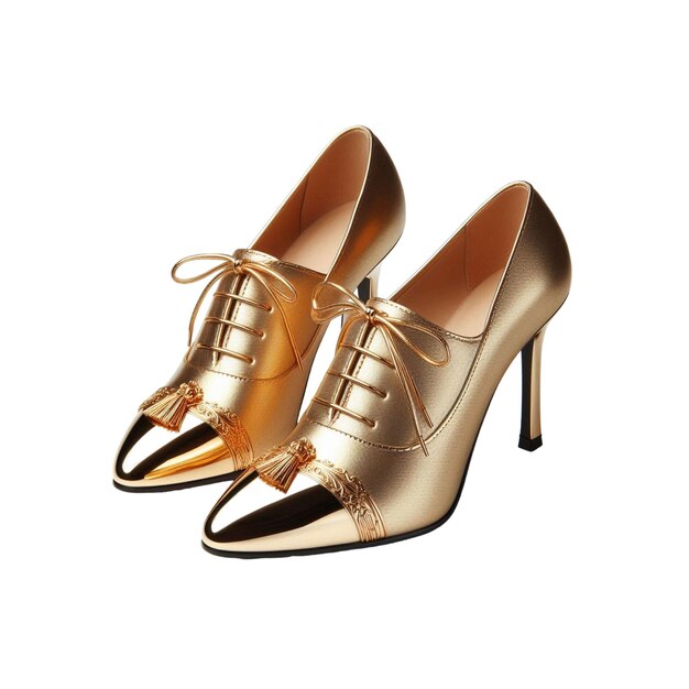 Vector sleek gold shoes offering elegance in every step vector