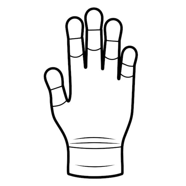 Sleek hand outline icon in vector format for versatile designs