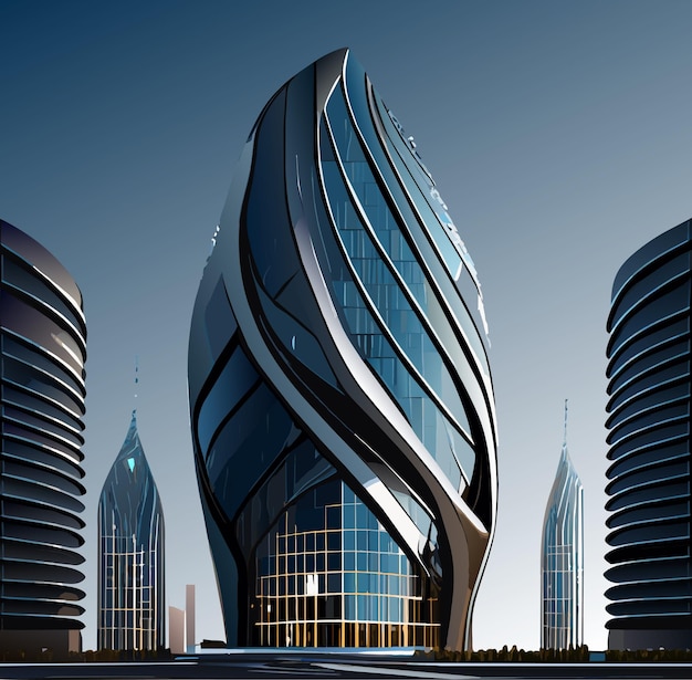 Sleek Modern Skyscrapers with Striking Glass Facades