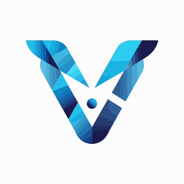 Vector a sleek and modern vector logo design featuring a stylized letter v with an arrow pointing to the