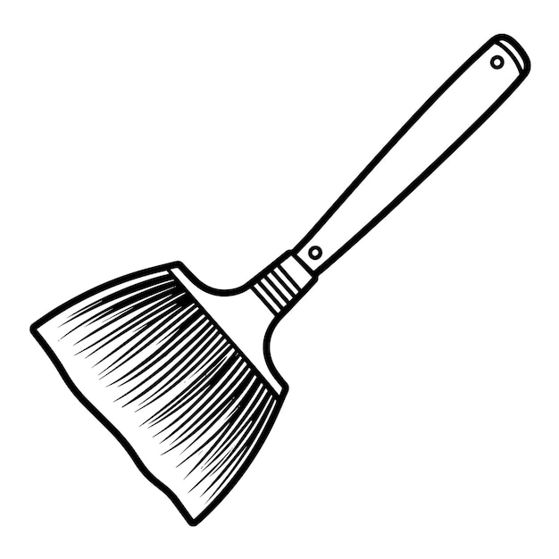 Sleek paintbrush outline icon in vector format for artistic designs