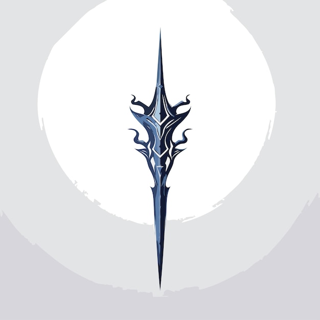 Vector a sleek stylized illustration of a mystical sword perfect for fantasy gaming or logo design