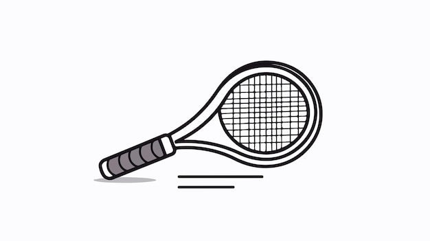 Sleek Tennis Concept Line Icon for Sports Enthusiasts