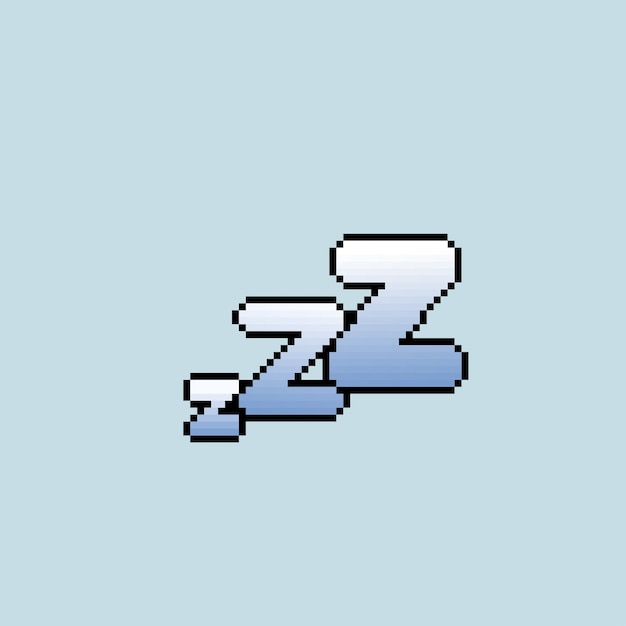 sleep sign in pixel art style