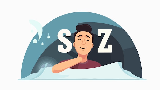 Vector sleep and snore text vector icon for night sleepy concept