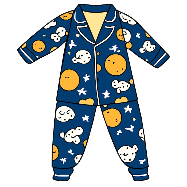 Sleep wear or Pajama for healthy sleep vector illustration