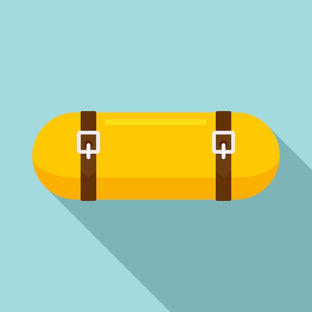 Sleeping bag roll icon Flat illustration of sleeping bag roll vector icon for web design