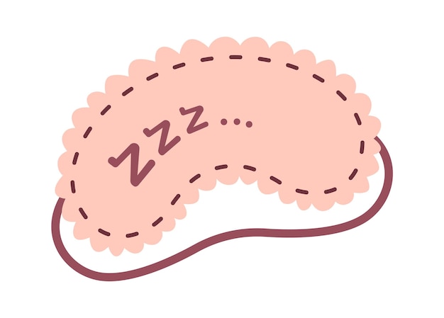 Sleeping mask flat icon Cute textile Accessory