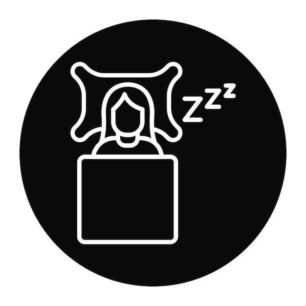 Vector sleeping vector icon can be used for comfort iconset