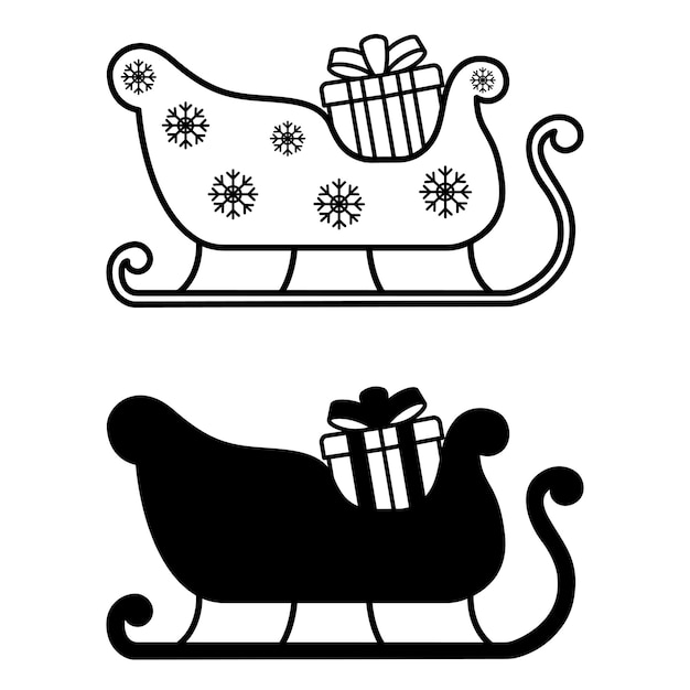 Vector sleigh icons